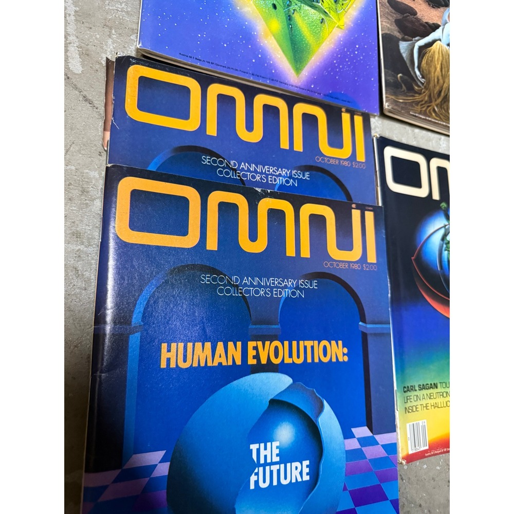 Lot of 10 Vintage OMNI Magazines 1980 Science Fiction Fact Carl Sagan 2nd Anniv - Picture 2 of 16